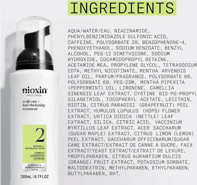 Alt view image 4 of 4 - Nioxin system 2 Scalp & Hair Leave-In Treatment 6.76 oz