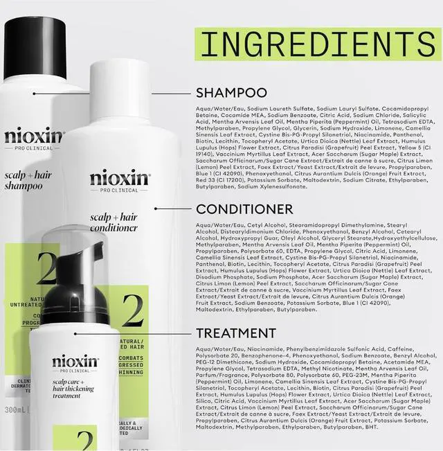 Alt view image 3 of 3 - Nioxin System 2  kit - Scalp  Hair Thickening  - Hair Thickening System for Natural Hair with Progressed Thinning