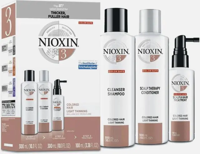 Main image of Nioxin System 3 kit -Scalp Hair Thickening For Damaged Hair With Light Thinning