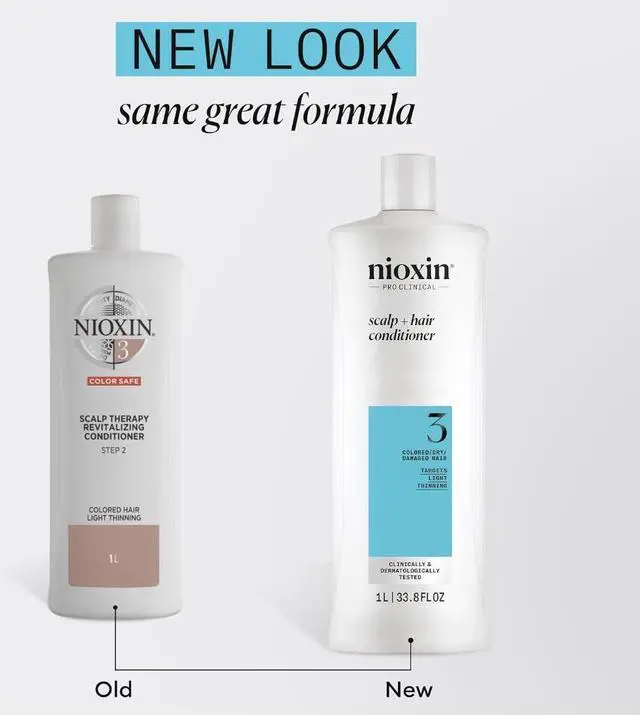 Alt view image 3 of 6 - Nioxin System 3 Scalp + Hair Shampoo 33.8 oz and Conditioner 33.8 oz /Liter Duo