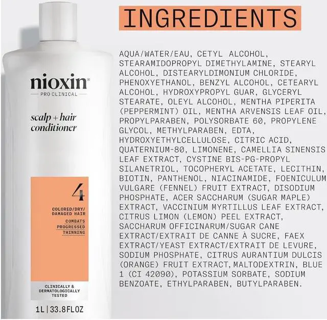 Alt view image 7 of 7 - Nioxin System 4 Cleanser Shampoo 33.8 oz and Scalp Therapy Conditioner 33.8oz Set