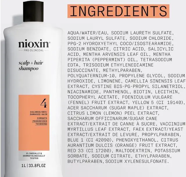Alt view image 4 of 7 - Nioxin System 4 Cleanser Shampoo 33.8 oz and Scalp Therapy Conditioner 33.8oz Set