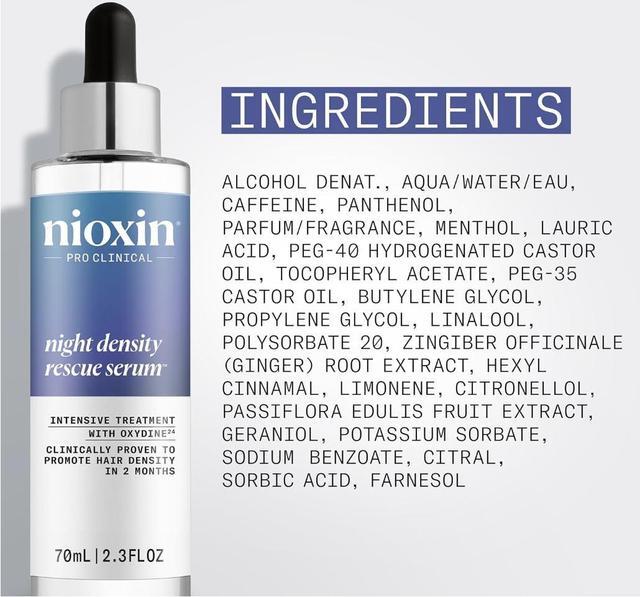 Alt view image 3 of 3 - Nioxin Night Density Rescue Serum - Overnight Hair Thickening Serum, 2.4 oz