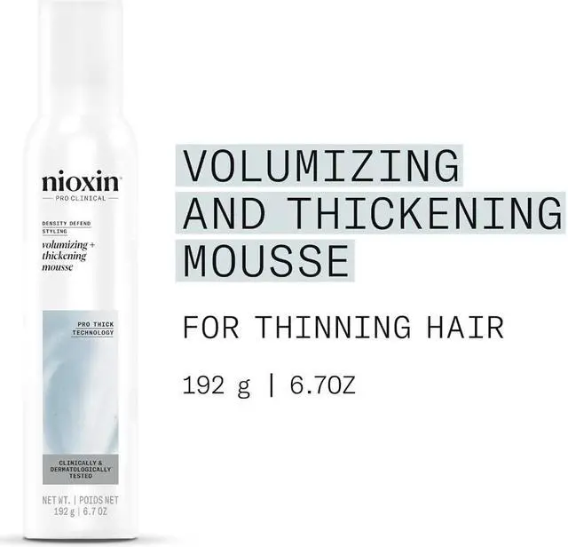 Alt view image 2 of 3 - Nioxin Density Defend Styling Volumizing + Thickening Mousse / Bodyfying Foam Mousse, 6.7 oz