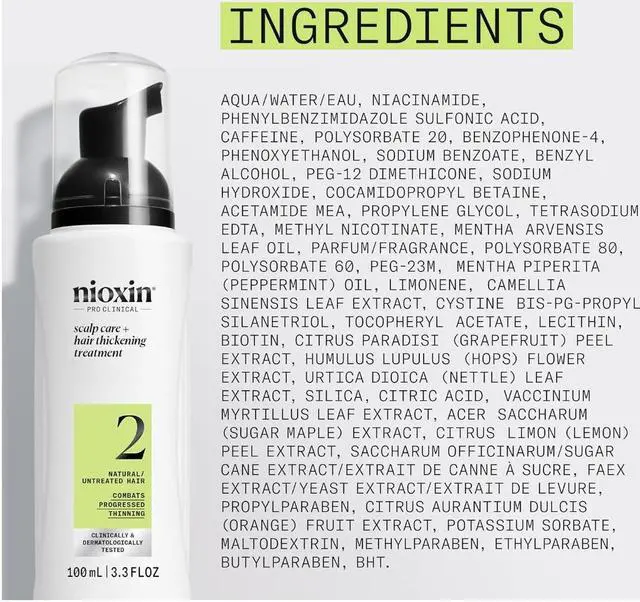 Alt view image 3 of 3 - Nioxin System 2 Scalp  Hair Thickening Leave on Treatment 3.3 oz