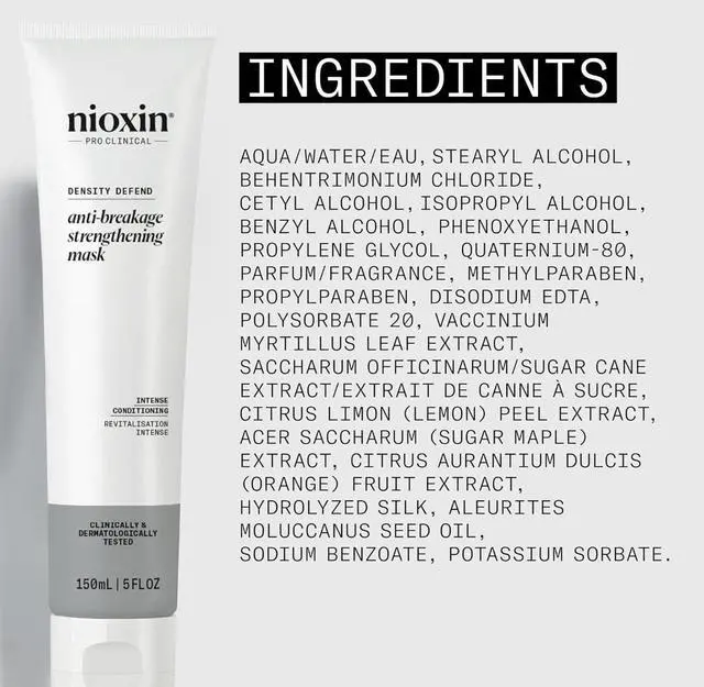 Alt view image 3 of 3 - Nioxin Density Defend Anti-breakage Strengthening Mask - Hair Strengthening Product, Protects Against Hair Breakage, 5.07 oz