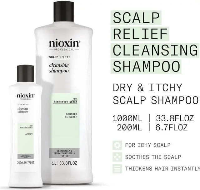 Alt view image 3 of 3 - Nioxin Scalp Relief Cleanser Shampoo 6.7 oz