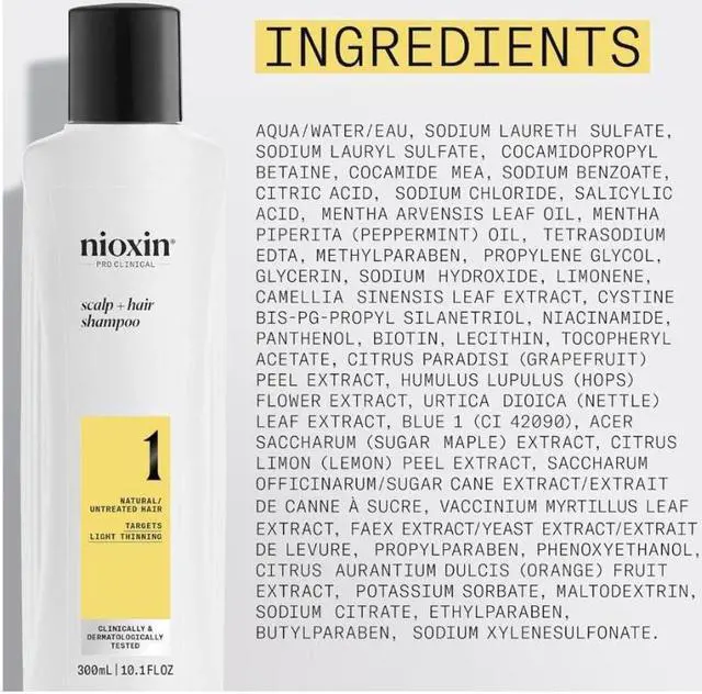 Alt view image 3 of 5 - Nioxin System 1 Cleansing Shampoo and Conditioner 10.1 oz Set