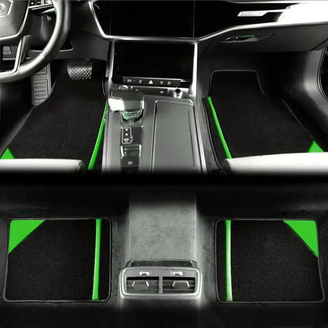 Alt view image 3 of 7 - Universal Car Floor Mats for SUV Vans sedans Trucks For Women ,Fit All-Weather Waterproof Cargo Liners, 4pcs Green