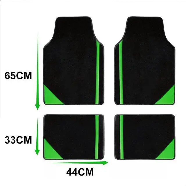 Alt view image 4 of 7 - Universal Car Floor Mats for SUV Vans sedans Trucks For Women ,Fit All-Weather Waterproof Cargo Liners, 4pcs Green