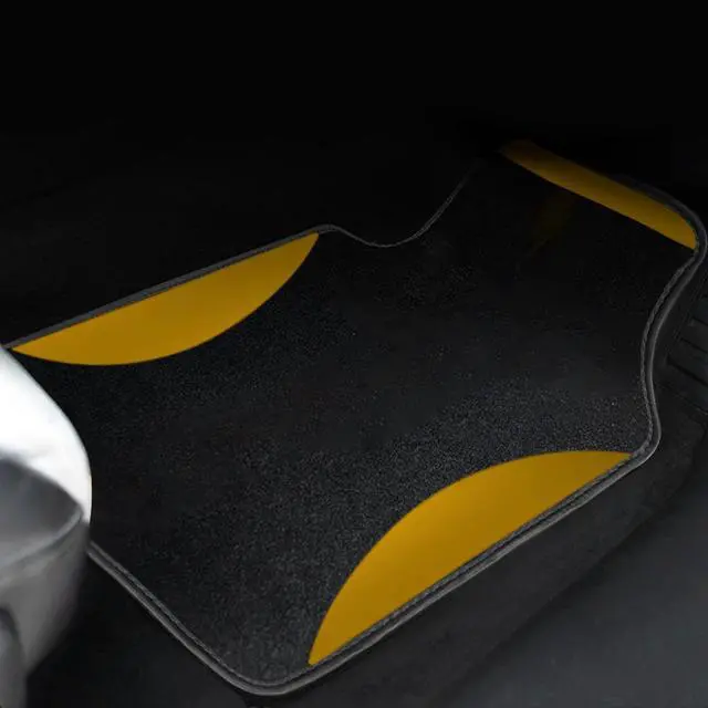 Alt view image 5 of 7 - Rugs Line Carpet Car Floor Mats Universal for Car Truck SUV Van sedans ,Fit All-Weather Waterproof Cargo Liners,4pcs Yellow