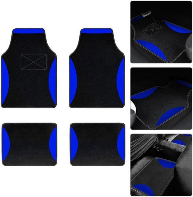Alt view image 7 of 7 - Rugs Line Carpet Car Floor Mats Universal for Car Truck SUV Van sedans ,Fit All-Weather Waterproof Cargo Liners,4pcs Blue