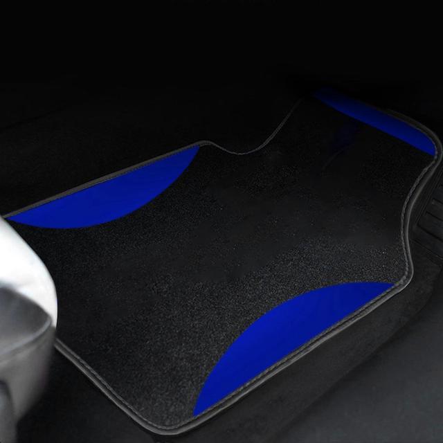 Alt view image 5 of 7 - Rugs Line Carpet Car Floor Mats Universal for Car Truck SUV Van sedans ,Fit All-Weather Waterproof Cargo Liners,4pcs Blue
