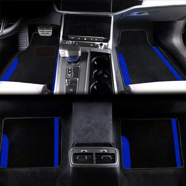 Alt view image 7 of 7 - Car Carpet Floor Mats Universal for SUV,Vans,sedan Truck Anti-Slip nibbs Driver Heel Pad,All-Weather Waterproof Cargo Liners,4pcs Blue