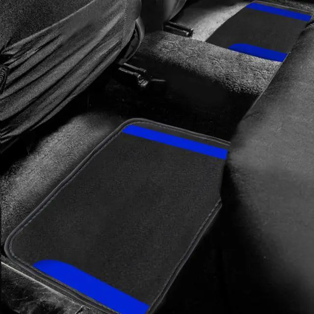Alt view image 5 of 7 - Car Carpet Floor Mats Universal for SUV,Vans,sedan Truck Anti-Slip nibbs Driver Heel Pad,All-Weather Waterproof Cargo Liners,4pcs Blue
