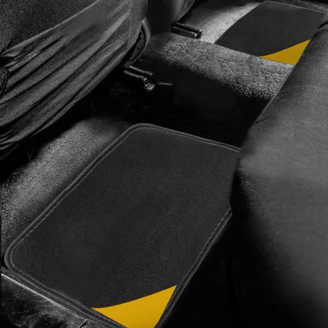 Alt view image 3 of 7 - Universal Line Rugs Fit All-Weather Heavy-Duty Carpet Floor Mats for SUV,Vans,sedan Truck Cars Waterproof Cargo Liners,4pcs Yellow