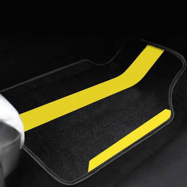 Alt view image 4 of 7 - Universal Automotive Floor Mats fits Most Cars, SUV, and Trucks, Colorful Outline Design Full Set Floor Liners, 4pcs Yellow