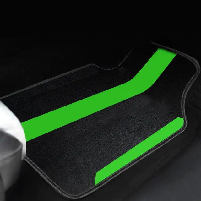 Alt view image 4 of 7 - Universal Automotive Floor Mats fits Most Cars, SUV, and Trucks, Colorful Outline Design Full Set Floor Liners, 4pcs Green