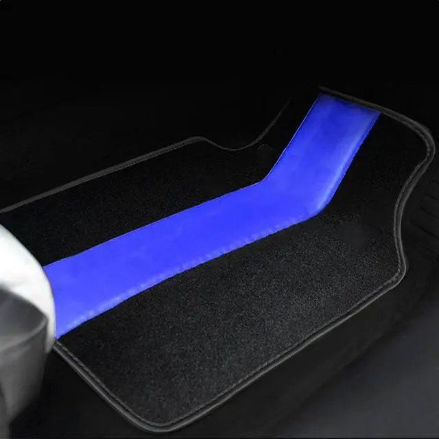 Alt view image 4 of 7 - Car Waterproof Universal Fit Car Floor Mats, All-Weather Anti-Slip Cargo Liners  Driver Heel Pad Fit for SUV,Van,sedan, Trucks,Set of 4pcs Blue