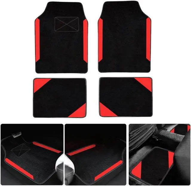 Alt view image 7 of 7 - Car Waterproof Universal Fit Car Floor Mats, Car Mats Fit for SUV,Vans,sedans, Trucks,Set of 4pcs Car Carpet with Driver Heel Pad