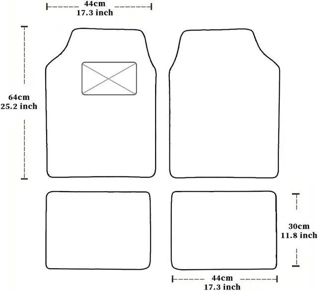 Alt view image 2 of 7 - Car Waterproof Universal Fit Car Floor Mats, Car Mats Fit for SUV,Vans,sedans, Trucks,Set of 4pcs Car Carpet with Driver Heel Pad