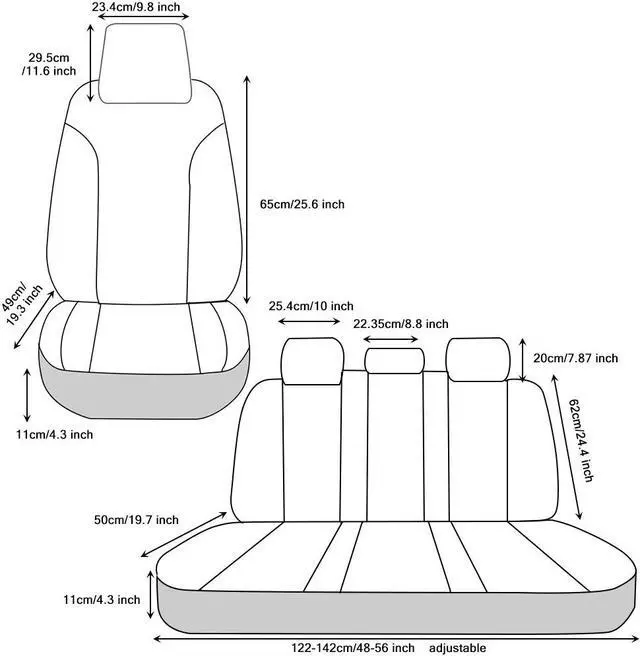 Alt view image 2 of 7 - Comfortable Car Seat Cover, 5 Front And Rear Seats, All-weather Car Seat Cover, PU Leather Car Cushion,Beige