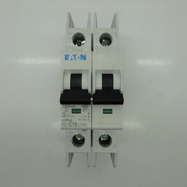 Alt view image 2 of 3 - Eaton Cutler Hammer 16A 2-Pole Miniature Circuit Breaker FAZ-C16/2-NA