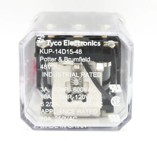 Main image of TE Connectivity KUP-14D15-48 48VDC 10A 3PDT General Purpose Relay 1-1393118-7