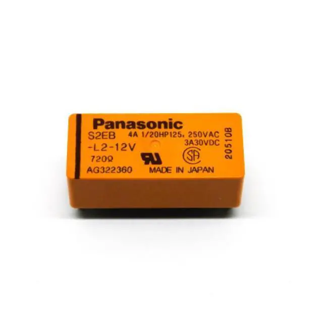 Main image of Panasonic 4A 12VDC 4PST General Purpose Relay S2EB-L2-12V
