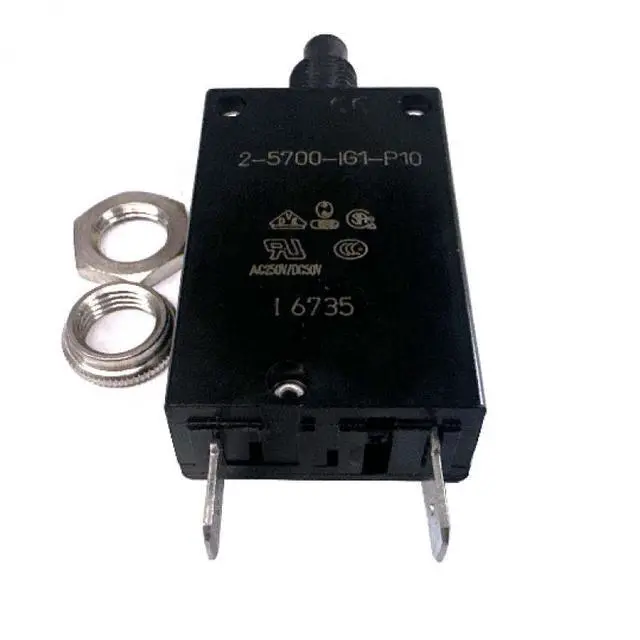 Alt view image 3 of 4 - E-T-A 1 Pole 15A 250VAC 28VDC Thermal Circuit Breaker 2-5700-IG1-P10
