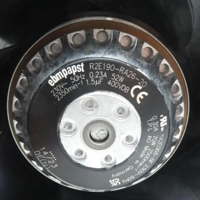 Alt view image 2 of 4 - EBM-Papst R2E190-RA26-20 230VAC 190mm x 68.5mm Centrifugal Fan