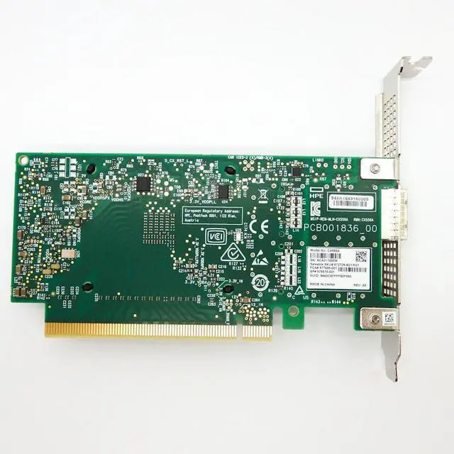 Alt view image 2 of 5 - HPE Infiniband EDR 100GB 1-Port 841QSFP28 Adapter 872725-B21/H21 878578-001