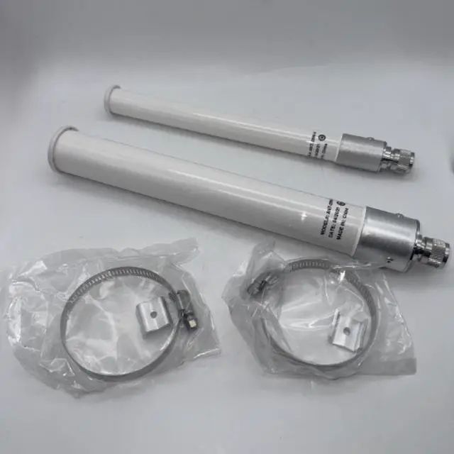 Alt view image 10 of 11 - Aruba Outdoor MIMO Antenna Kit Ant-2x2-2005 - 2.40 GHz to 2.50 GHz - 5 dBi - Wireless Data Network, Wireless Access Point, Outdoor - White - Direct/Pole Mount - Omni-directional - N-Type Connector