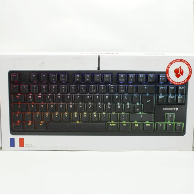 Main image of CHERRY G80-3833LWBFR-2 G80-3000N RGB TKL MX Silent Red French AZERTY USB