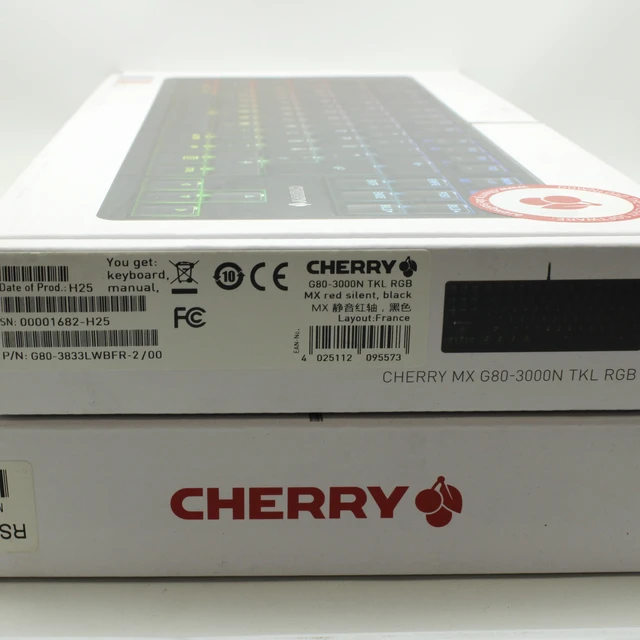 Alt view image 2 of 2 - CHERRY G80-3833LWBFR-2 G80-3000N RGB TKL MX Silent Red French AZERTY USB