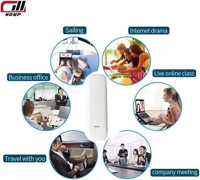 Alt view image 3 of 6 - NDUP H762 High-Speed 4G WiFi Wireless Router - 150Mbps Transmission Rate, Portable, Supports 3G/4G Networks, Compatible with FDD-LTE/TDD-LTE/WCDMA Bands