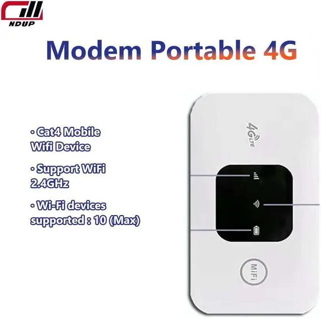 Main image of NDUP H5577 Portable 4G LTE WiFi Router, Compatible with Most SIM Networks