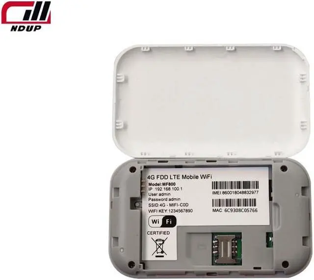 Alt view image 7 of 7 - NDUP H5577 Portable 4G LTE WiFi Router, Compatible with Most SIM Networks