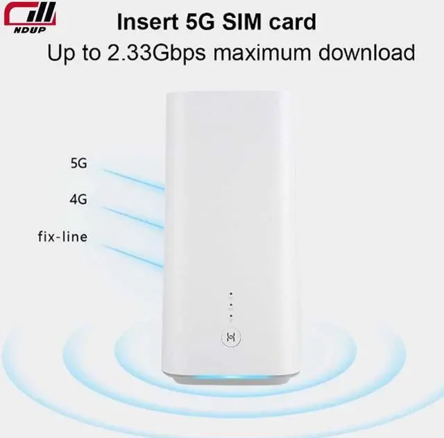 Alt view image 2 of 7 - NDUP CPF101 4G/5G Router, Dual Band 2.4GHz & 5GHz, Connects Up to 32 Devices, 300Mbps, SIM Card Slot