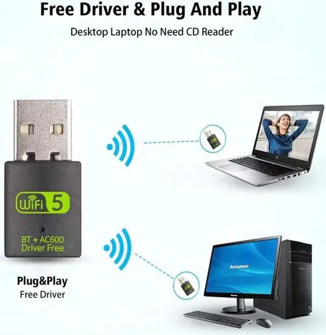 Alt view image 7 of 7 - NDUP High-Performance USB Wireless Adapter, Strong WiFi Signal Receiver DNPJ0123