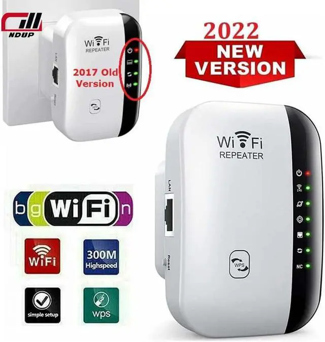 Main image of NDUP WiFi Extender, Signal Booster, Coverage Up to 3000 Sq. Ft, Internet Booster with Ethernet Port, WiFiBlast, One-Click Setup, Access Point MWS-Z300B