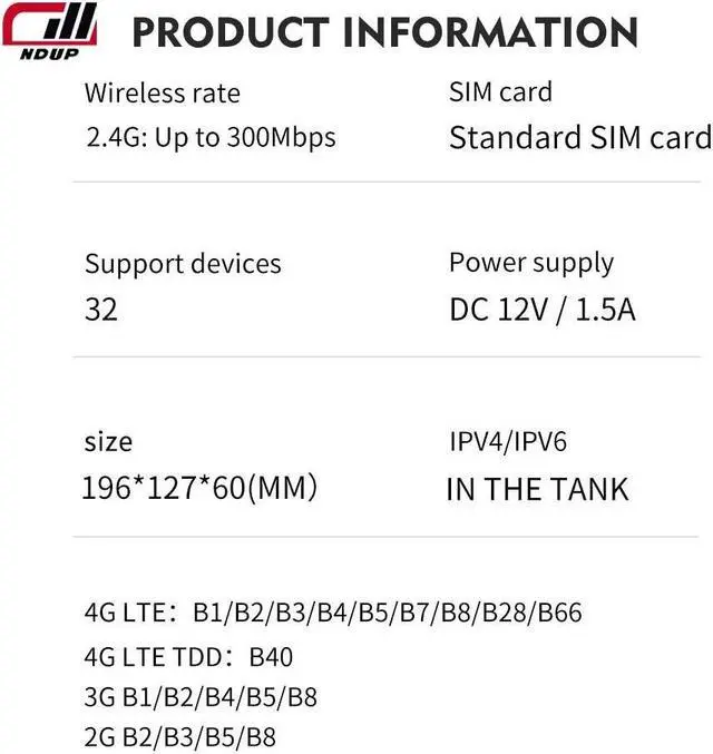 Alt view image 3 of 7 - NDUP H305 4G LTE CPE Router, Boost Your Network - Ideal for Small Businesses and Home Offices