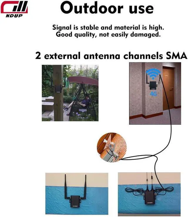 Alt view image 5 of 7 - NDUP H927 Industrial-Grade WiFi + 4G LTE Router - Iron Shell Design, Supports SIM Card and Network Connection