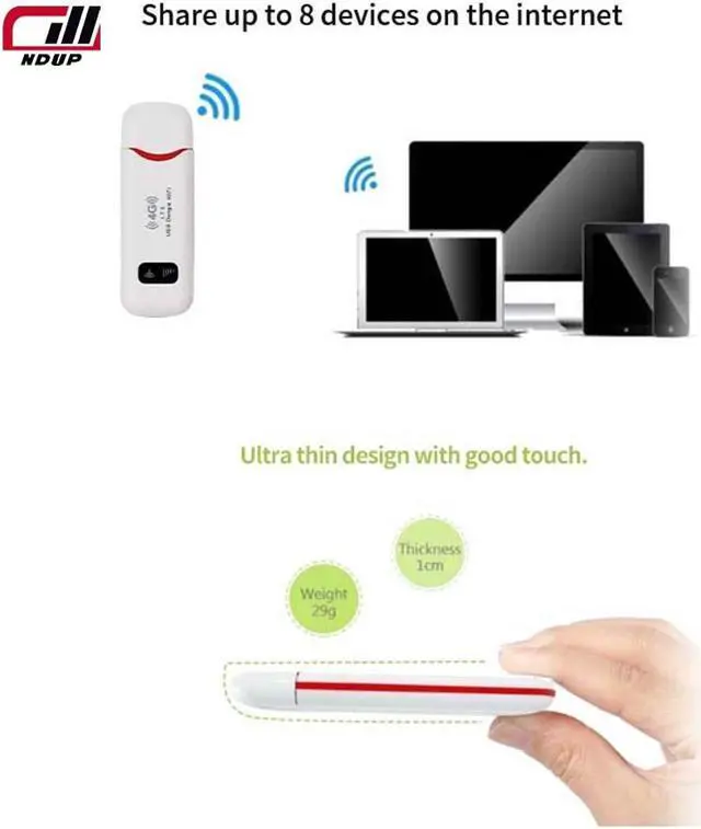 Alt view image 3 of 7 - NDUP H760R 4G Router - LTE USB Mobile Portable WiFi, Car Network Card, Up to 150Mbps