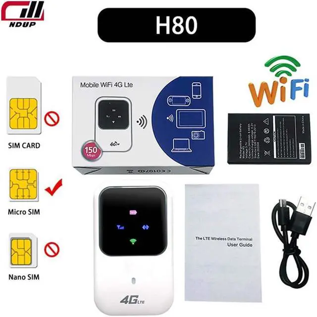 Alt view image 3 of 7 - NDUP H80 Portable WiFi Modem - NEW 4G LTE MiFi Hotspot, Connects Multiple Devices, High-Speed Internet Anytime, Anywhere