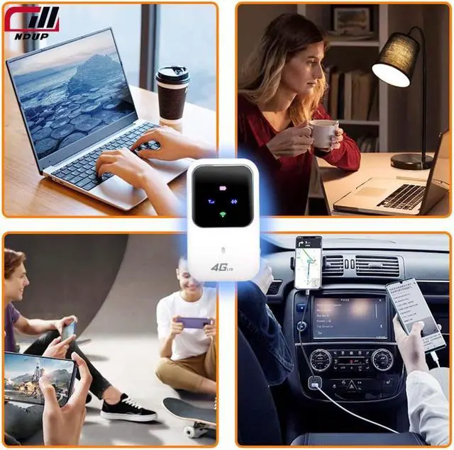 Alt view image 2 of 7 - NDUP H80 Portable WiFi Modem - NEW 4G LTE MiFi Hotspot, Connects Multiple Devices, High-Speed Internet Anytime, Anywhere