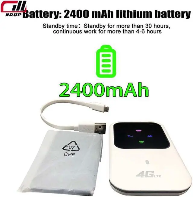 Alt view image 7 of 7 - NDUP H80 Portable WiFi Modem - NEW 4G LTE MiFi Hotspot, Connects Multiple Devices, High-Speed Internet Anytime, Anywhere