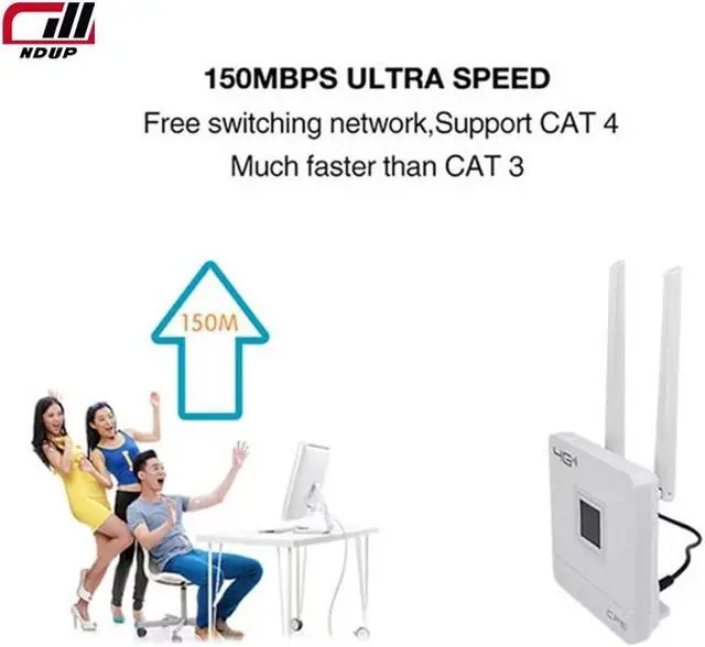 Alt view image 7 of 7 - NDUP CPF903 Wireless 4G WiFi Router - 150Mbps Speed, SIM Card Slot for Easy Internet Access