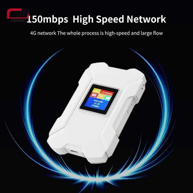 Alt view image 2 of 7 - NDUP H910 4G LTE Portable WiFi - Compatible with Most Operators, 150Mbps, 3000mAh Portable Battery 150Mbps(or N150) Black