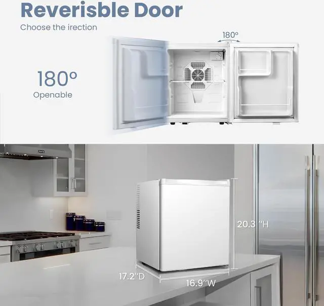 Alt view image 5 of 7 - Yeego Mini Beverage Refrigerator - 38L Stylish Fridge and Cooler with Thermoelectric Cooling System for Ideal Wine and Beer Storage